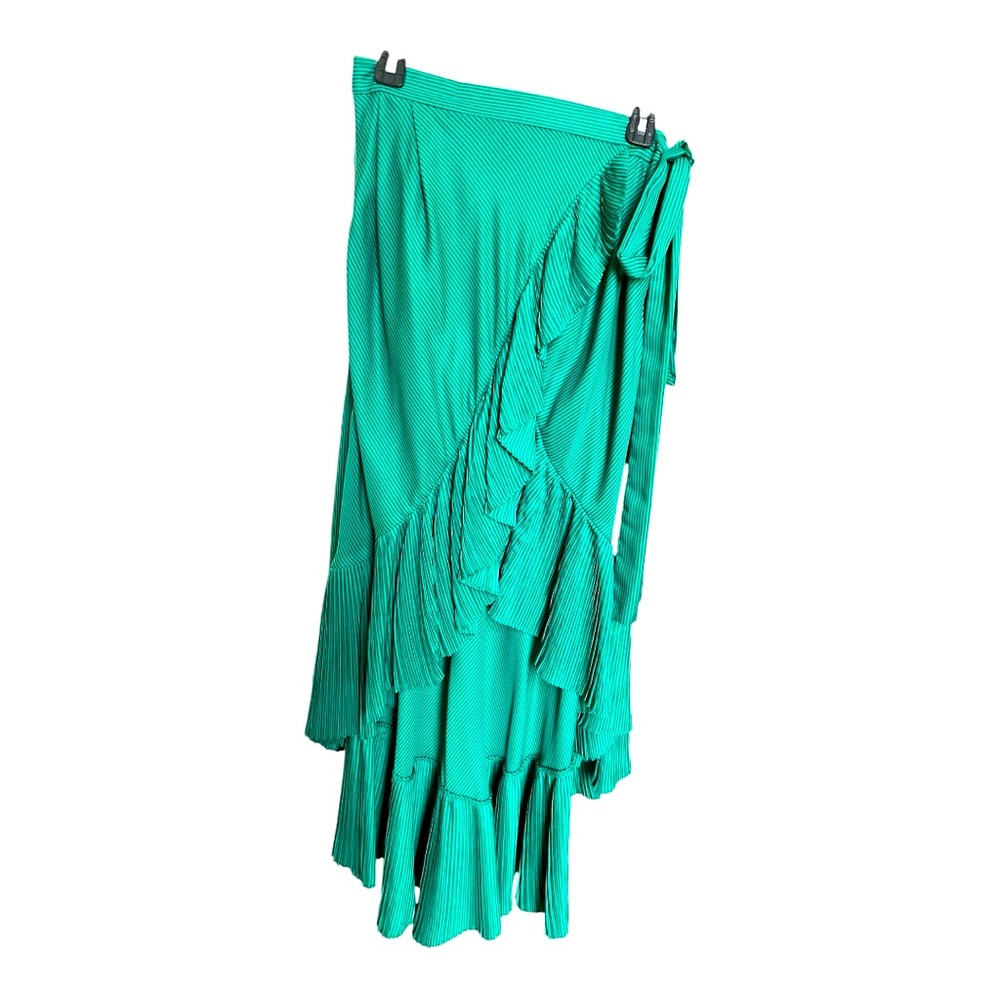 Anthropologie Green High Low Skirt
